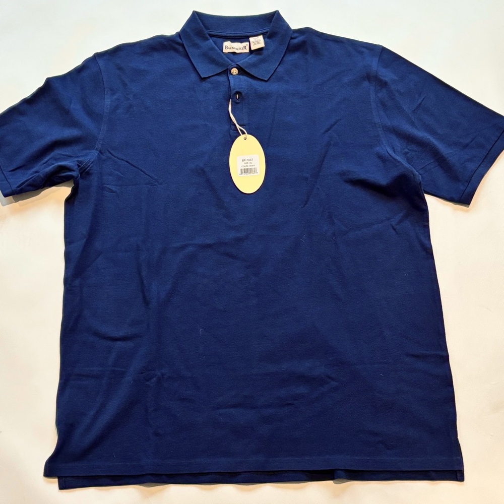 Backpacker Polo Shirt Men XL Navy Blue Cotton